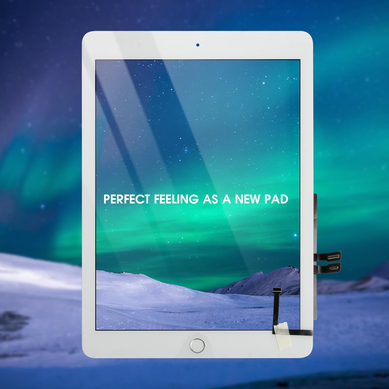 Écran Tactile iPad 6th 2018 9.7" Verre A1893 A1954 Blanc avec Home Button
