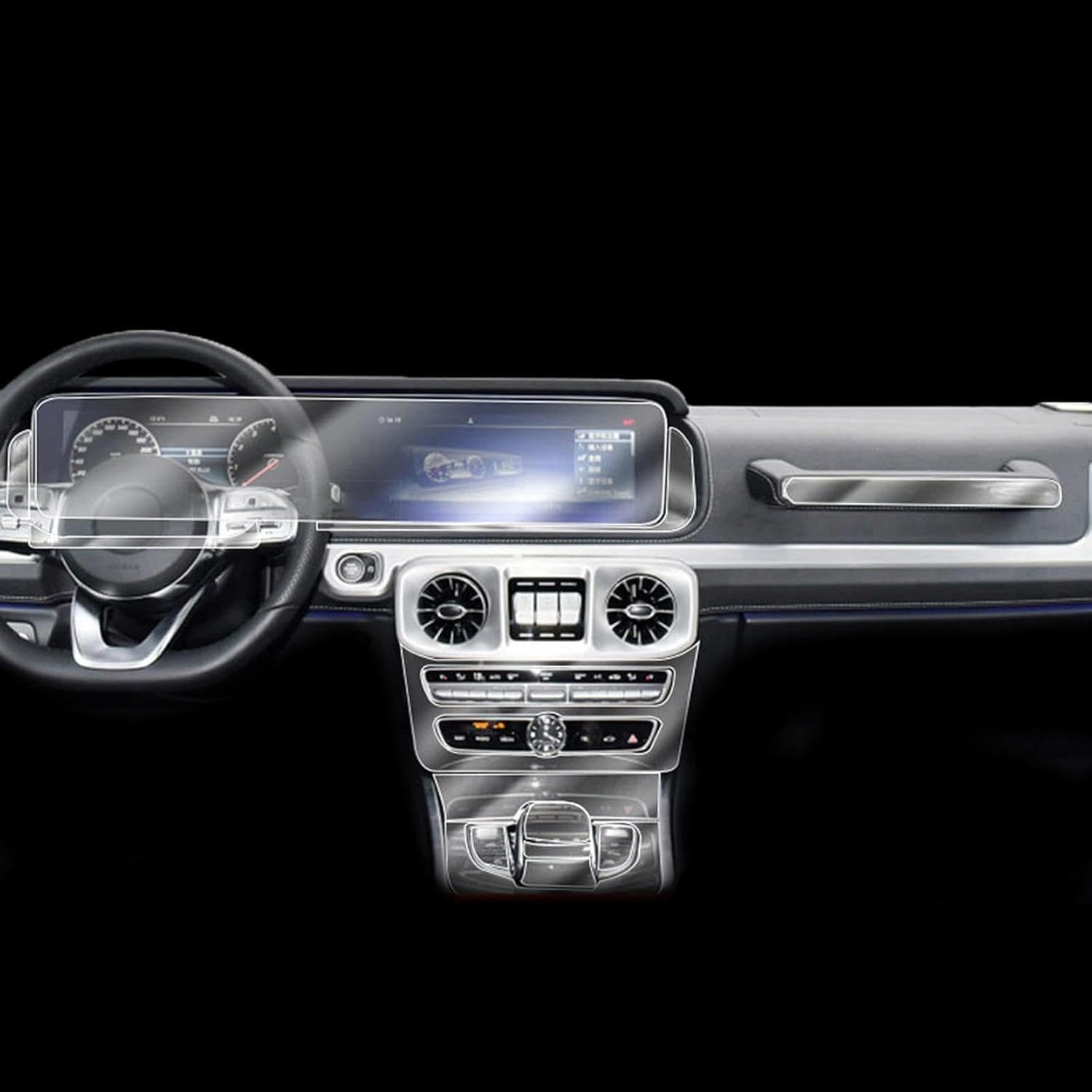 Car Navigation GPS Screen Protector Invisible Transparent Film TPU Interior Film,For Mercedes Benz G Class W464 W463 G63 AMG 2019-2025
