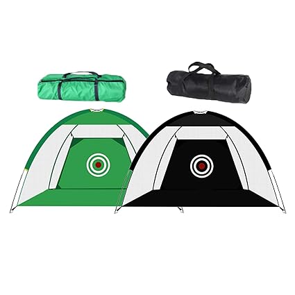 UJEAVETTE Portable Golf Hitting Practice Net Training Aid Driving Range Indoor Green
