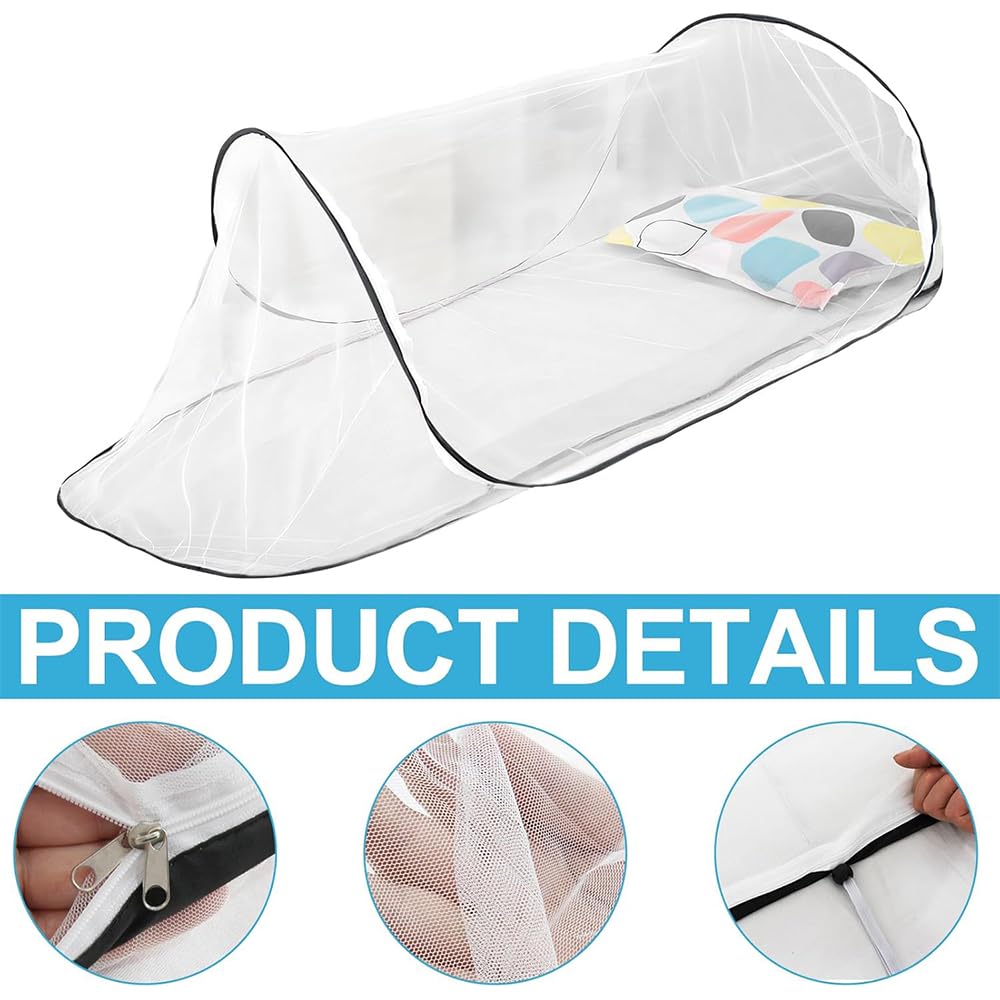 Mosquitera emergente de 200 x 80 x 56 cm, mosquitero plegable, mosquitero, ventana emergente de viaje, tienda de campaña portátil, cama de mosquitera familiar, adecuada para el hogar y el camping.