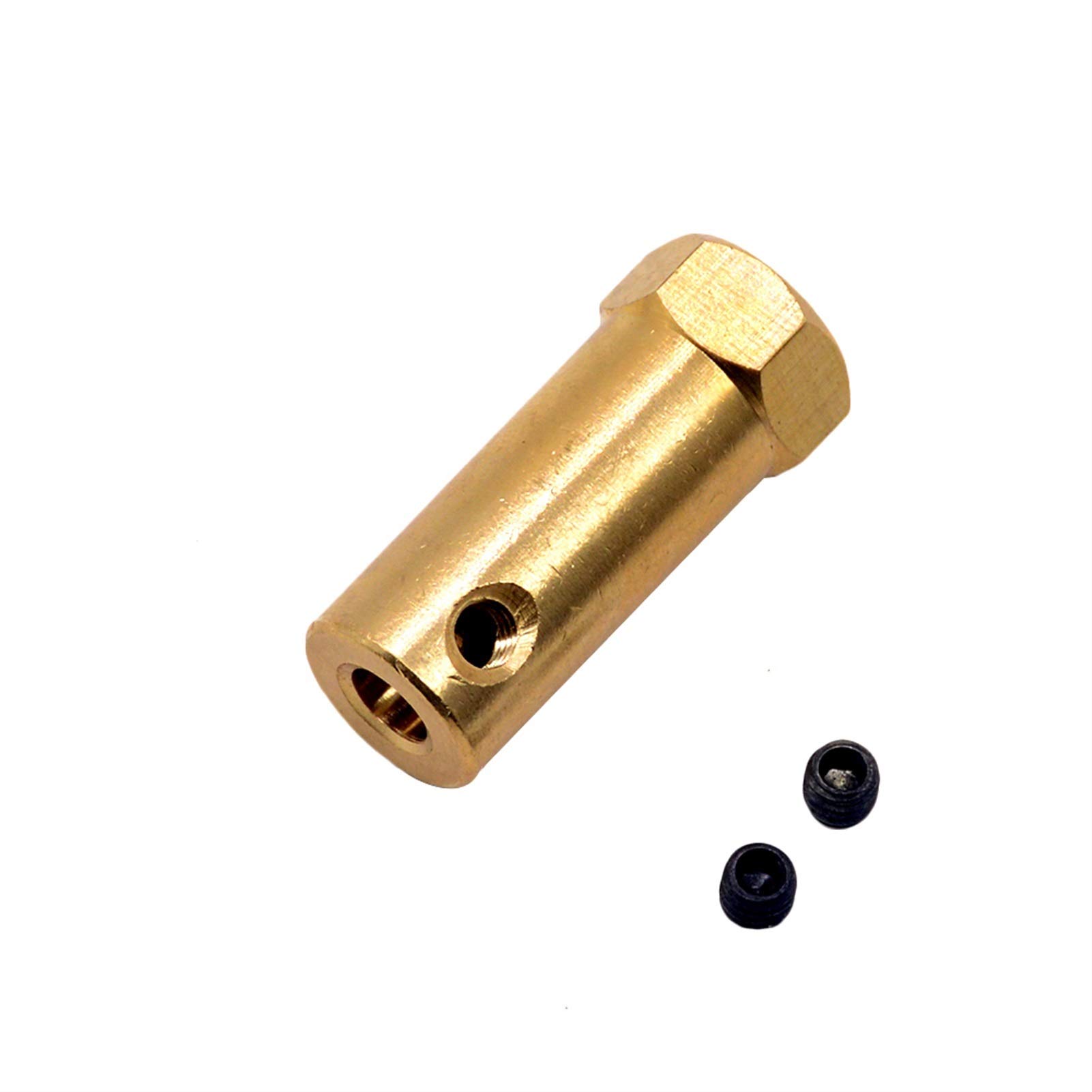 WAAZVXS Coupler 10pcs Hexagonal Brass Coupling Length 30mm Hex Connector Shaft 3mm 4mm 5mm 6mm 7mm 8mmYellow Copper (Inner Diameter : 10pcs 8mm)