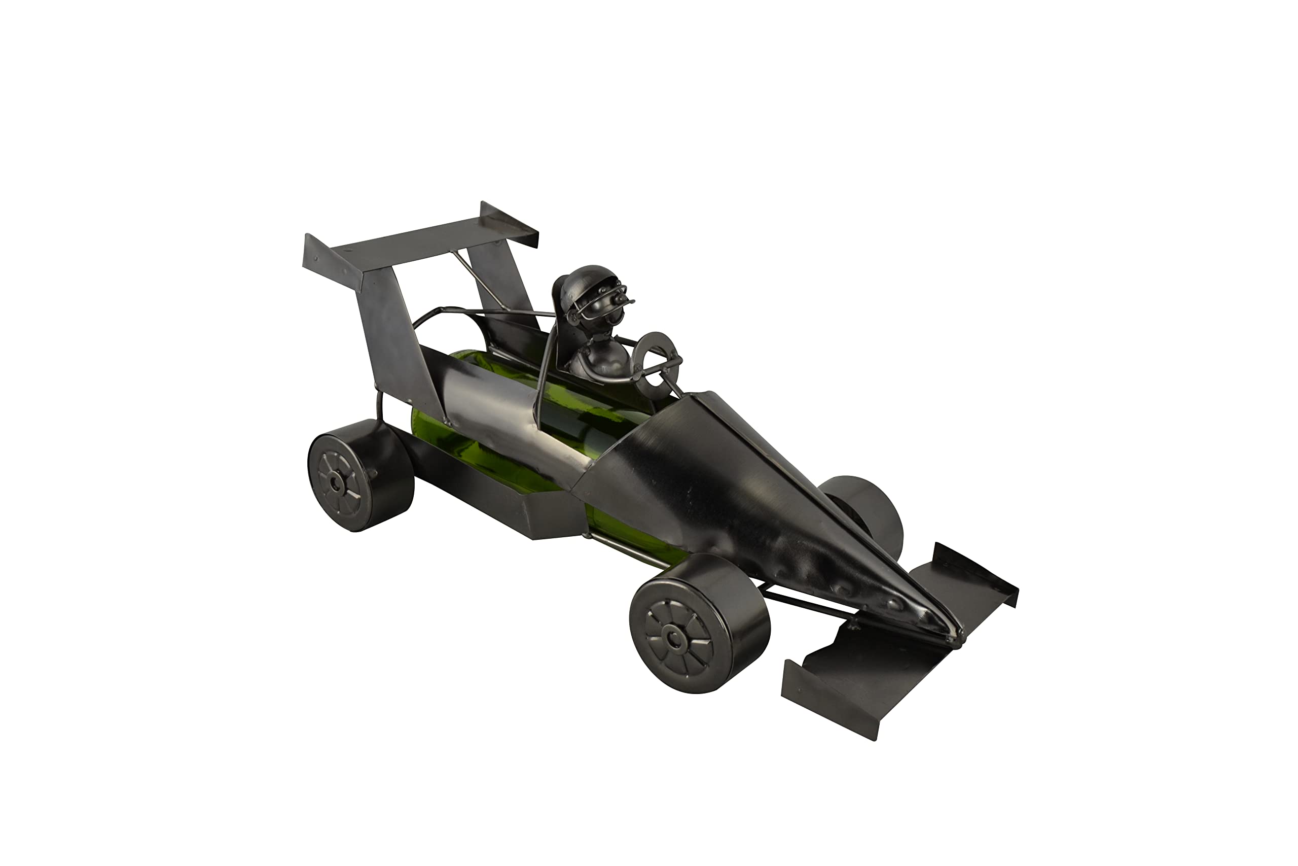 Handmade Metal Racecar Wine Bottle Holder