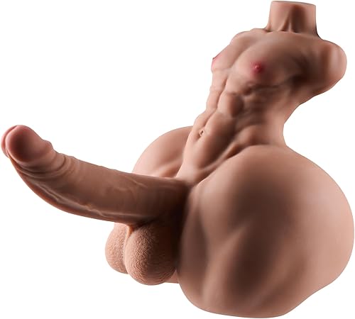 Sonzua Muñeca sexual masculina con consolador flexible, masturbador unisex con consolador realista y agujero anal apretado para homosexuales, muñeca