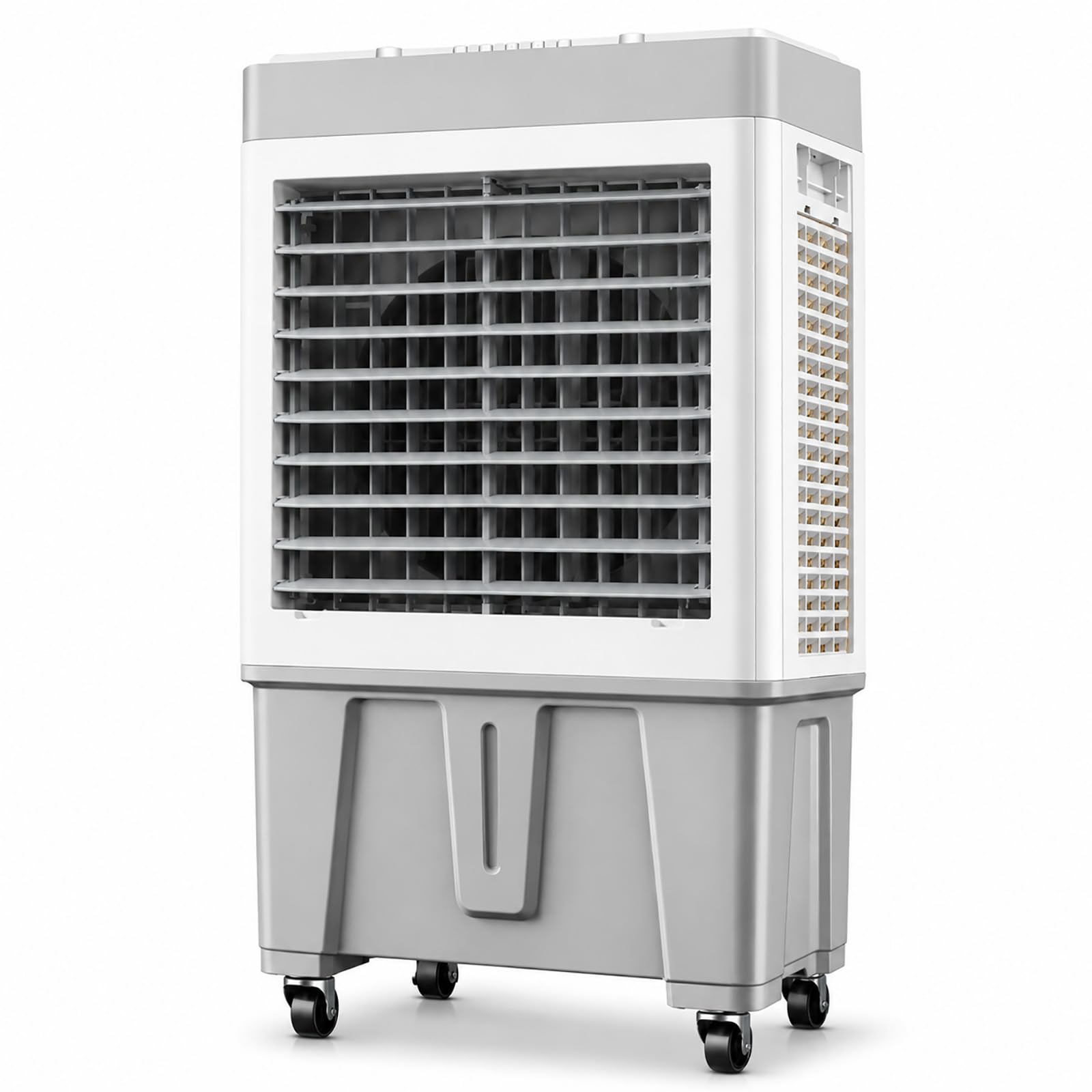 Enfriador Evaporativo Portátil con Oscilación 120°, Ventilador Industrial de Alta Potencia para Hogar, Oficina y Uso Comercial, 4 Velocidades 88cm