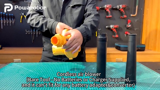 Powarobor Battery blower/leaf blower for Dewalt 18V batteries, compact air blower for lawn care, leaf blowing, patio and garage cleaning (device only, without battery and charger