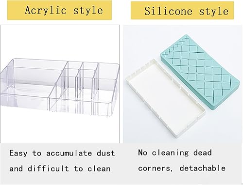 Miniatura 4 de Linsiter Soporte de silicona para lápiz labial, 18 + 6 ranuras, organizador de lápiz labial, estuche cuadrado de maquillaje para pinceles, labios,