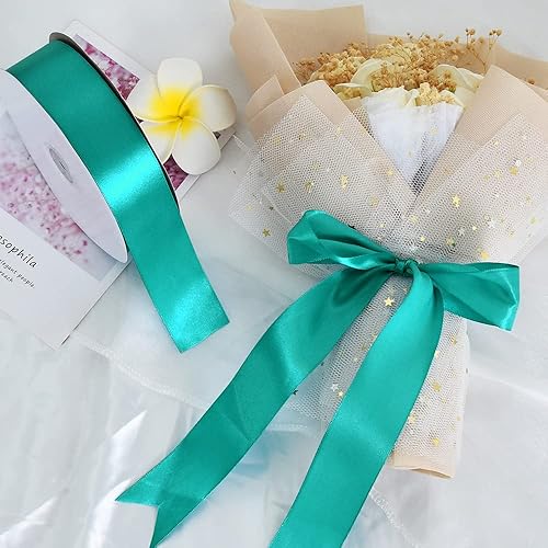 Vista 60 de TONIFUL - Listón de satén de color liso, para envolver regalos, sillas, día de San Valentín, boda, fiesta de cumpleaños, cabello, costura floral, 1