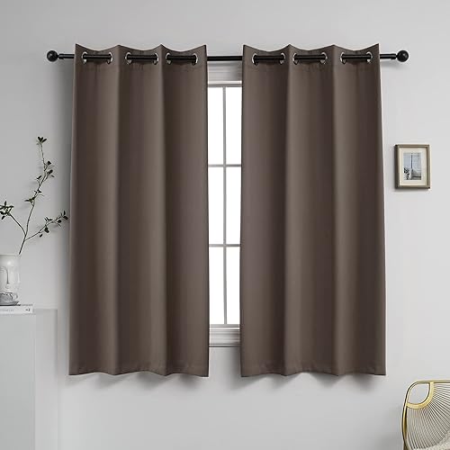 Miniatura 73 de YGO Cortinas opacas lilas para oscurecer la habitación de las niñas, con aislamiento térmico, paneles de cortina para sala de estar, para