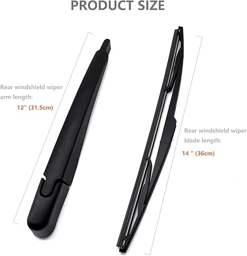 Miniatura 3 de Repuesto para Dodge Grand Caravan 2008-2015  Chrysler Town & Country 2008-2009 - Limpiaparabrisas trasero, Juego de limpiaparabrisas trasero,