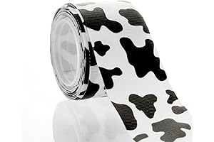 1.5" Cow Print Grosgrain Ribbon 5 Yards: Perfect for Crafting and DIY Projects