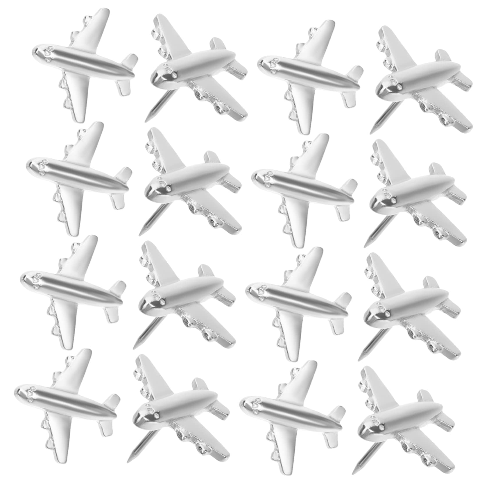 Ciieeo 120stücke Teiliges Metall Flugzeug Push Dekorative Pinnwand Nadeln Für Korktafeln Und Fotos Wiederverwendbare Süße Design-nadeln Für Kunst Und Geografie