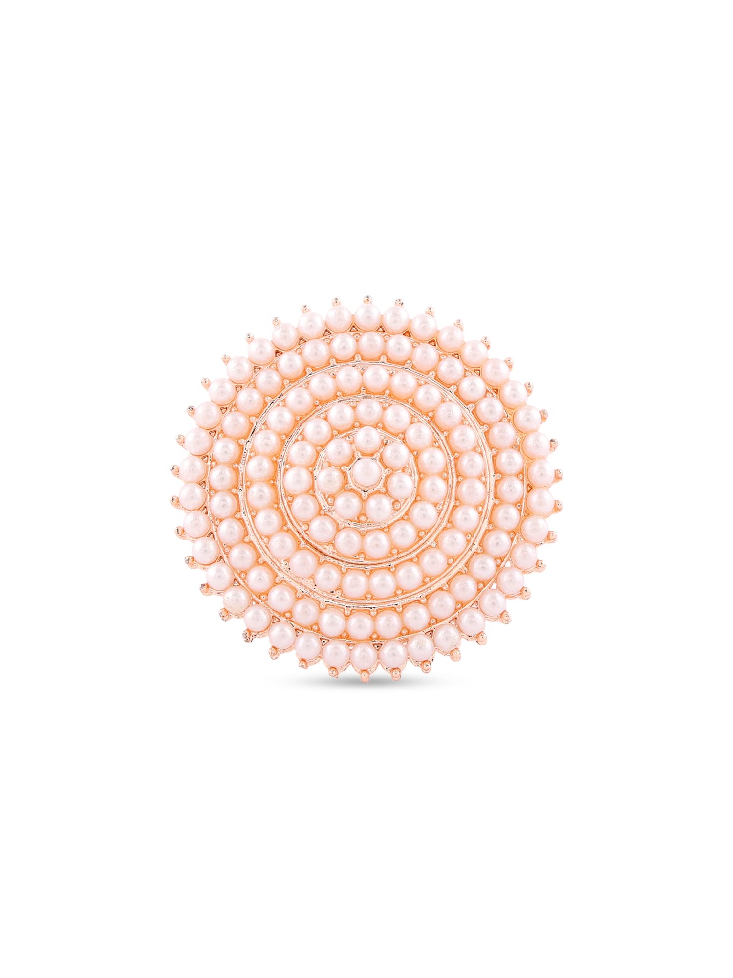 ZAVERI PEARLS Rose Gold Flower Shape Pearls Studded Adjustable Finger Ring For Women-ZPFK14496 (B0B6NYRVYT) Amazon Price History, Amazon Price Tracker