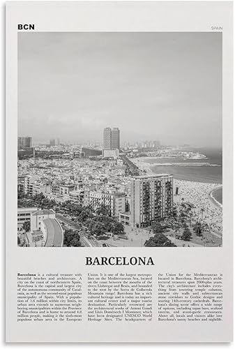 Miniatura 1 de Impresión de Barcelona Playa en blanco y negro, arte de pared de Barcelona, póster de Barcelona, foto de Barcelona, póster de Barcelona, pintura