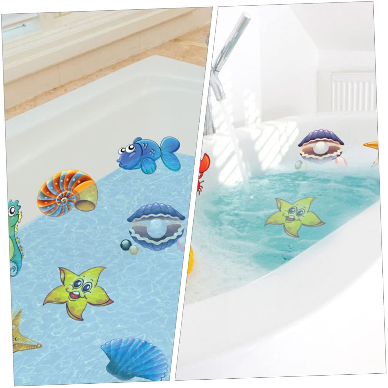 STOBAZA 2 Juegos Calcomanías Antideslizantes Bañera Animales Pegatinas Impermeables Decorativas