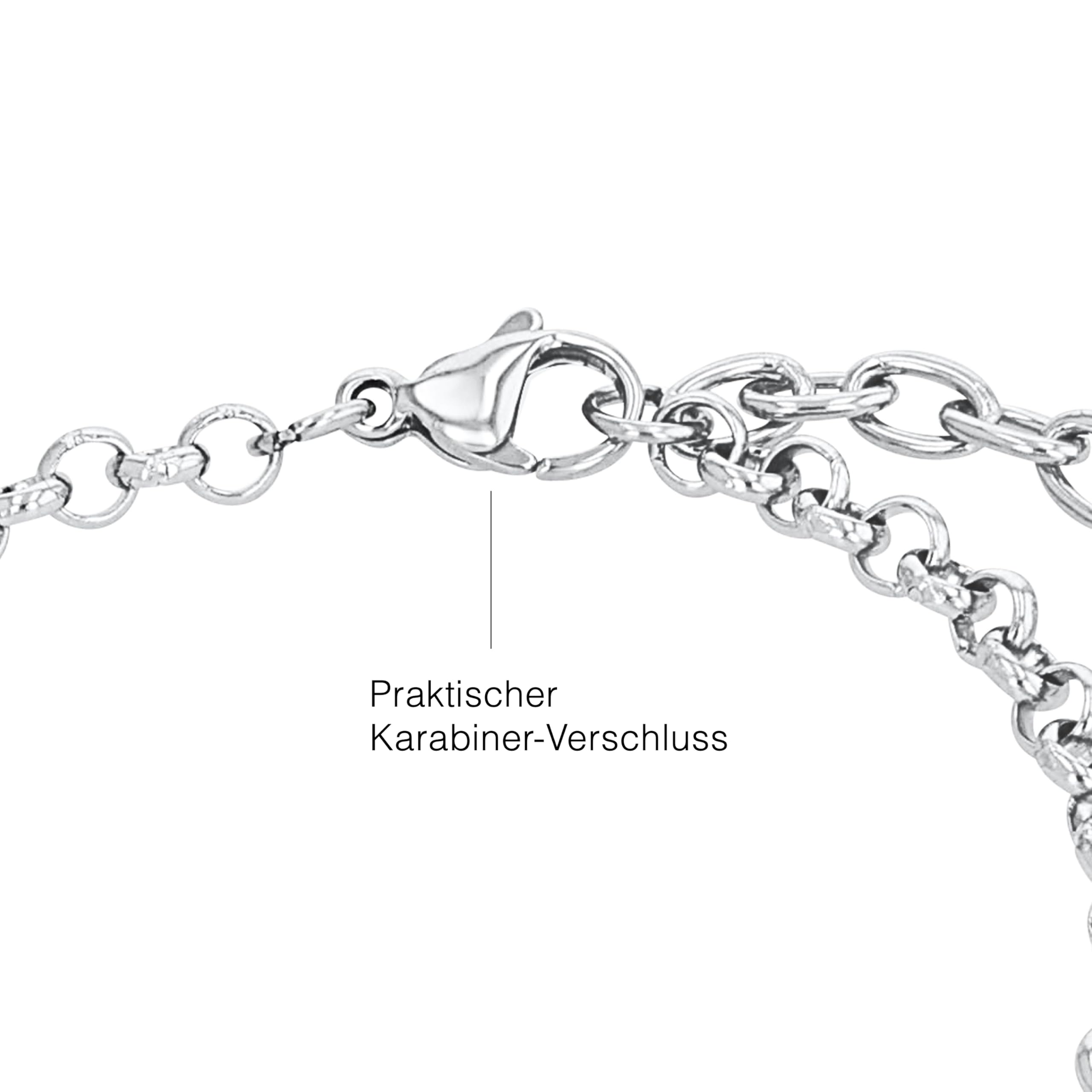 s.Oliver Pulsera elegante de plata de ley 925 pulida, cadena de ancla ajustable hasta 21 cm, resistente al agua y respetuosa con la piel
