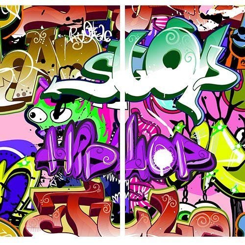 Factory4Me Curtains For Kids And Teens , Graffiti Window Curtains For Boys Teenagers Bedroom , Stylish Graphic Curtains , Bright Graffiti Drapes , Multi Colored Curtains Set Of 2 Panels 84 Inches #TOP5