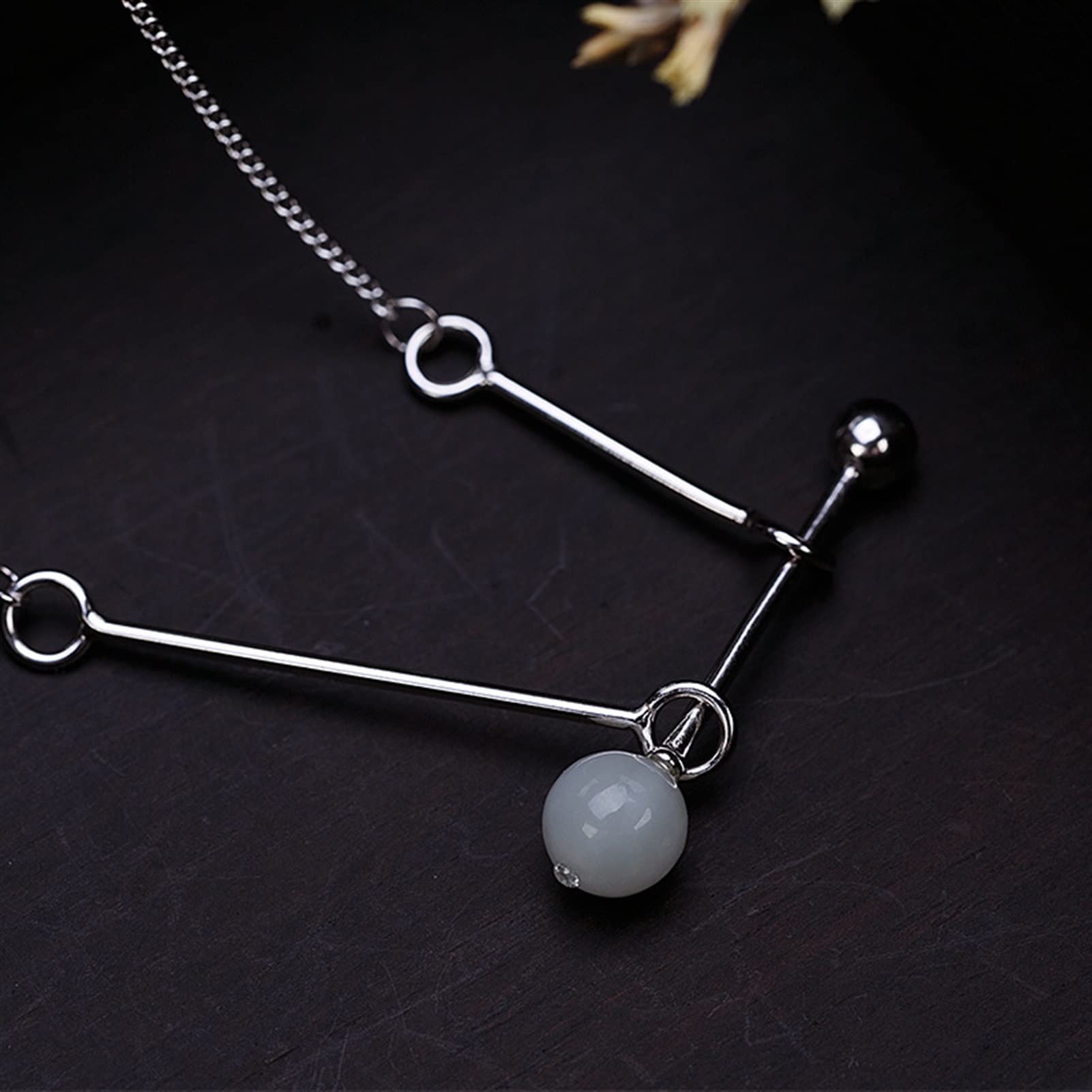 Pendentif en Jade incrusté S925 collier dame anniversaire