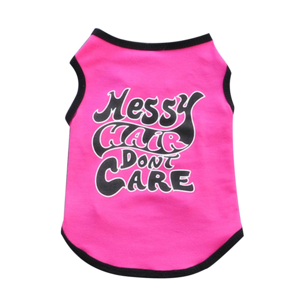 Ollypet Puppy Clothes for Small Dogs Girl Cute Pink Shirt Funny Phrase Pet Female Costume Adorable Sleeveless Tank Top Pretty Vest Trendy Outfit Casual Summer Cotton Blend Apparel (XS)
