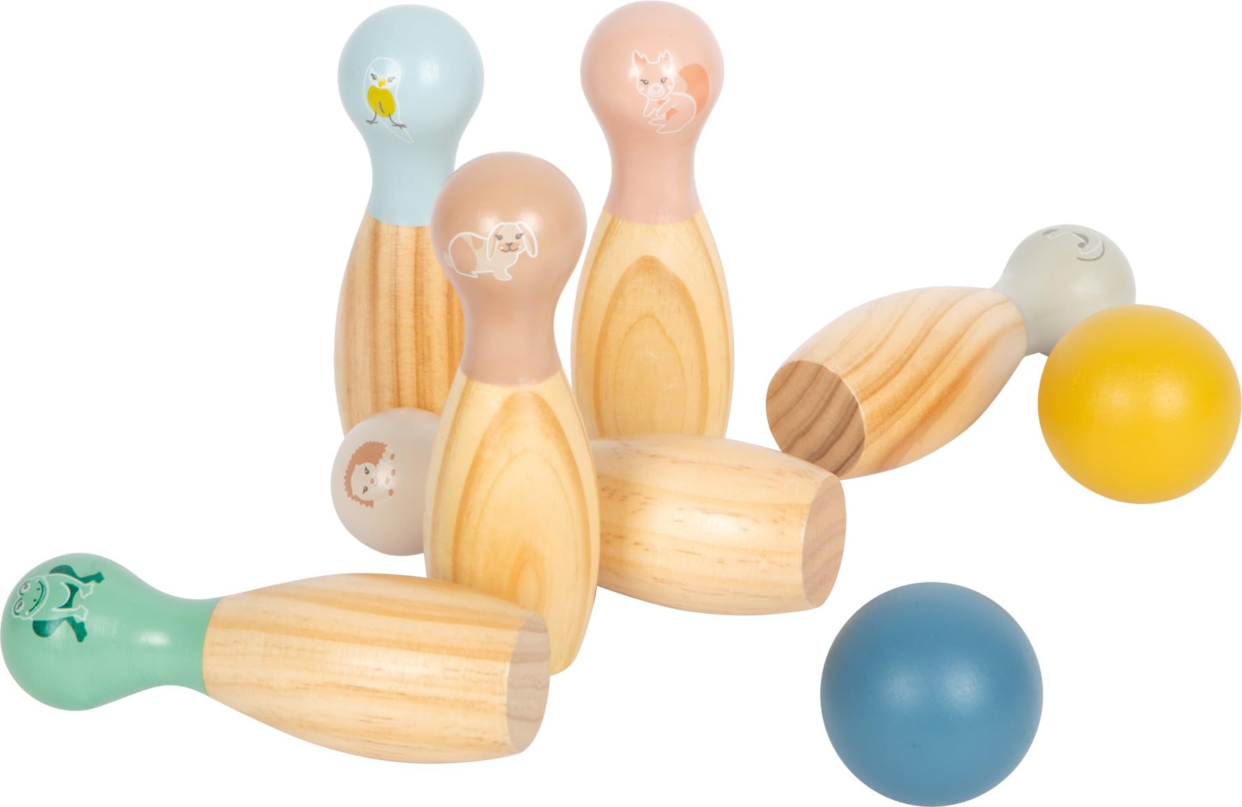 Small Foot Jeu de quilles « Garden Buddies » en Bois, avec des Motifs d'animaux, pour Les Enfants à partir de 3 Ans, 12644