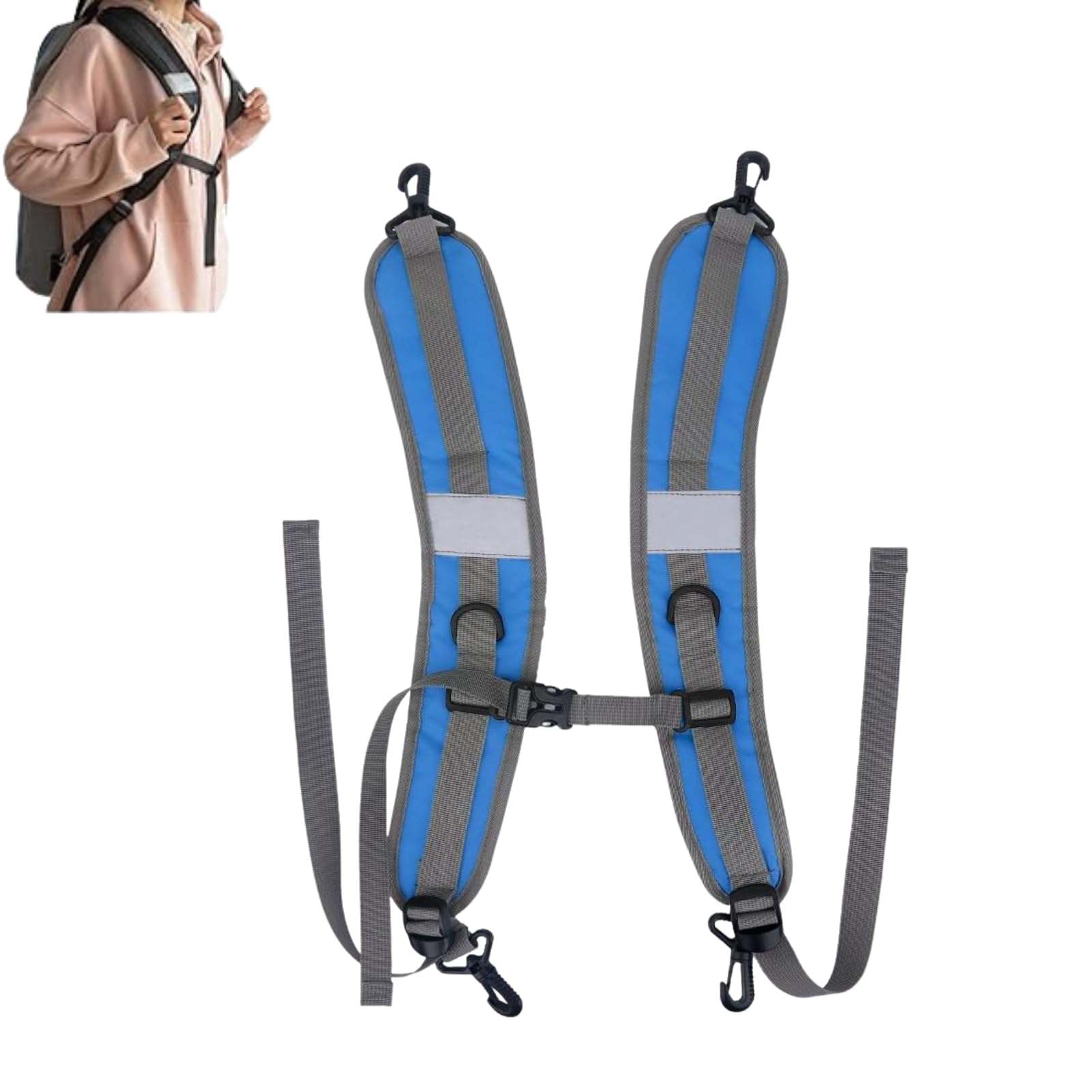 Correa Mochila Duradera de Nylon Correas Ajustables Correa de Hombro de Repuesto para Mochila y Bolsa Seca, Accesorios Adultos