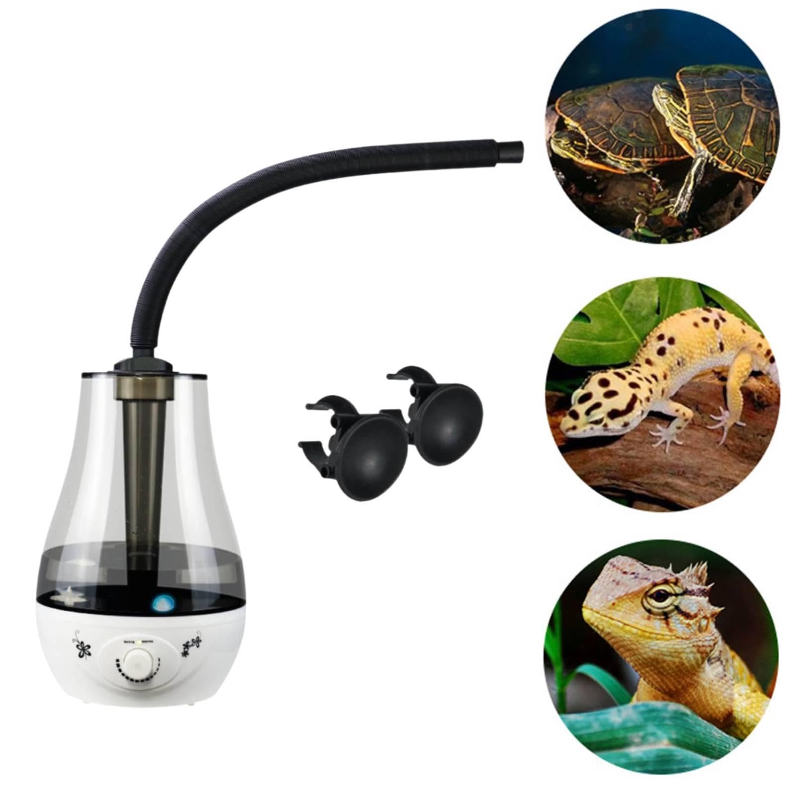 Reptile Luftbefeuchter Nebelsprüher mit Verstellbarem Sprühvolumen Praktischer Bodenbefüllung Und 25cm Auszugsschlauch für Pflanzenpflege Amphibien