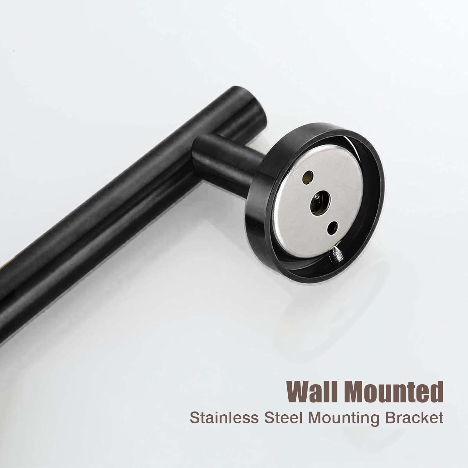 bathroom towel bar,24 inch stainless steel bathroom towel holder for bathroom wall mounted,modern home decor towel rod,matte black black 24in