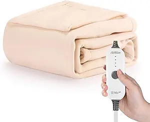 Sunbeam Royal Ultra Champagne Heated Personal Throw / Blanket, Cozy-Warm, Adjustable Heat Settings