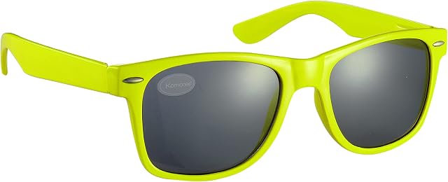 Komonee Drifter Sunglasses Set With Black Folding Case and Cleaning Cloth Classic Style Retro Sun Shades UV400 Protection Unisex For Men Women Golf Cycling Sports Fishing
