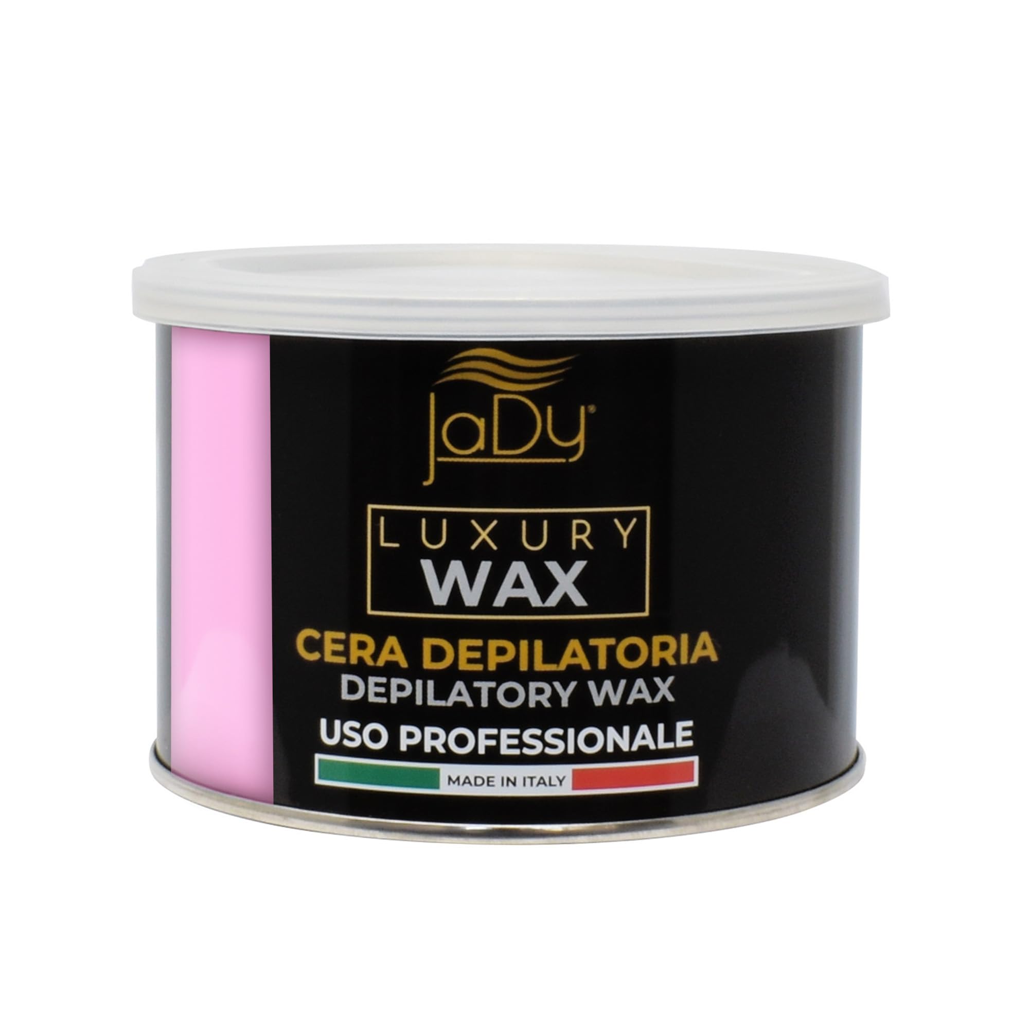 JaDy - Cera Depilatoria Titanio Rosa | Uso Professionale | Adatta a Tutti i Tipi di Pelle | 400ML di Cera a Caldo, Rosa, Luxury Wax