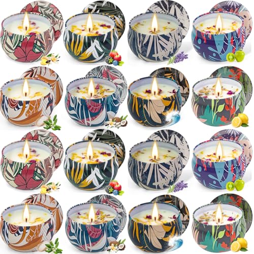 16 Pack Soy Wax Scented Candle Gift Set,…