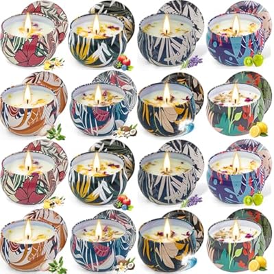 16 Pack Soy Wax Scented Candle Gift Set, Bulk V...
