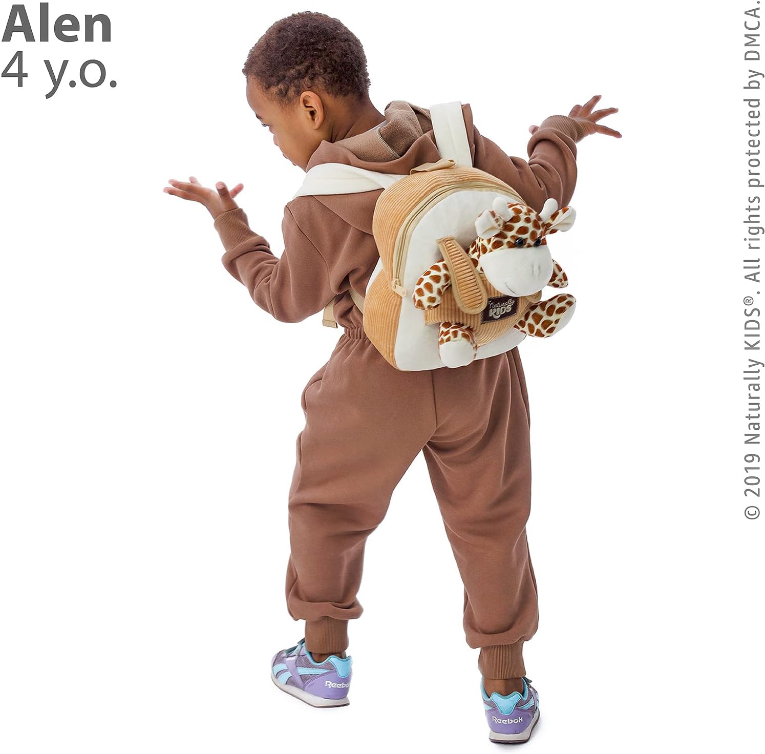 Naturally KIDS Giraffe Stuffed Animal Backpack for Girls Boys Birthday Gifts for 3-5 Year Old, Toddler Backpack - Image 4
