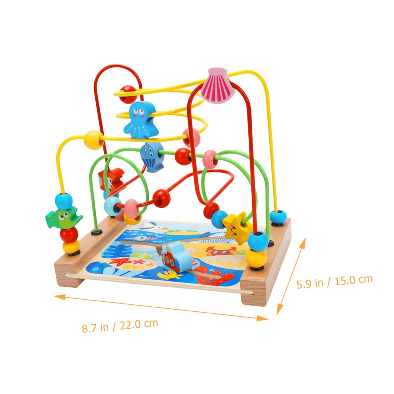 ORFOFE Giocattoli Montessori Bead Maze Roller in Legno per Bambini | Giocattoli Sensoriali, Giochi Interattivi per Festa di Compleanno e Back To School Party