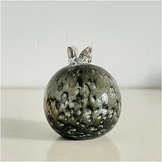 DECRZPB Figurita de Cristal de Granada Negra Arte esmaltado de Colores pisapapeles de Vidrio soplado Hechos a Mano Regalo para cumpleaños decoración del hogar Adorno de Mesa