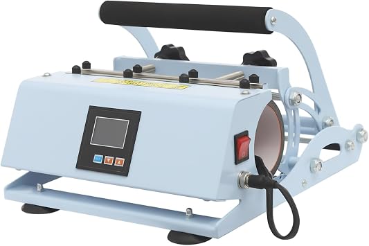 Tumbler Heat Press Machine for 11-30Oz with Adjustable Time/Temperature,Portable Sublimation Print Machine with LCD,500W Mug Heat Press for Skinny Tumbler/Straight Cup/Beer Stein,Light Blue