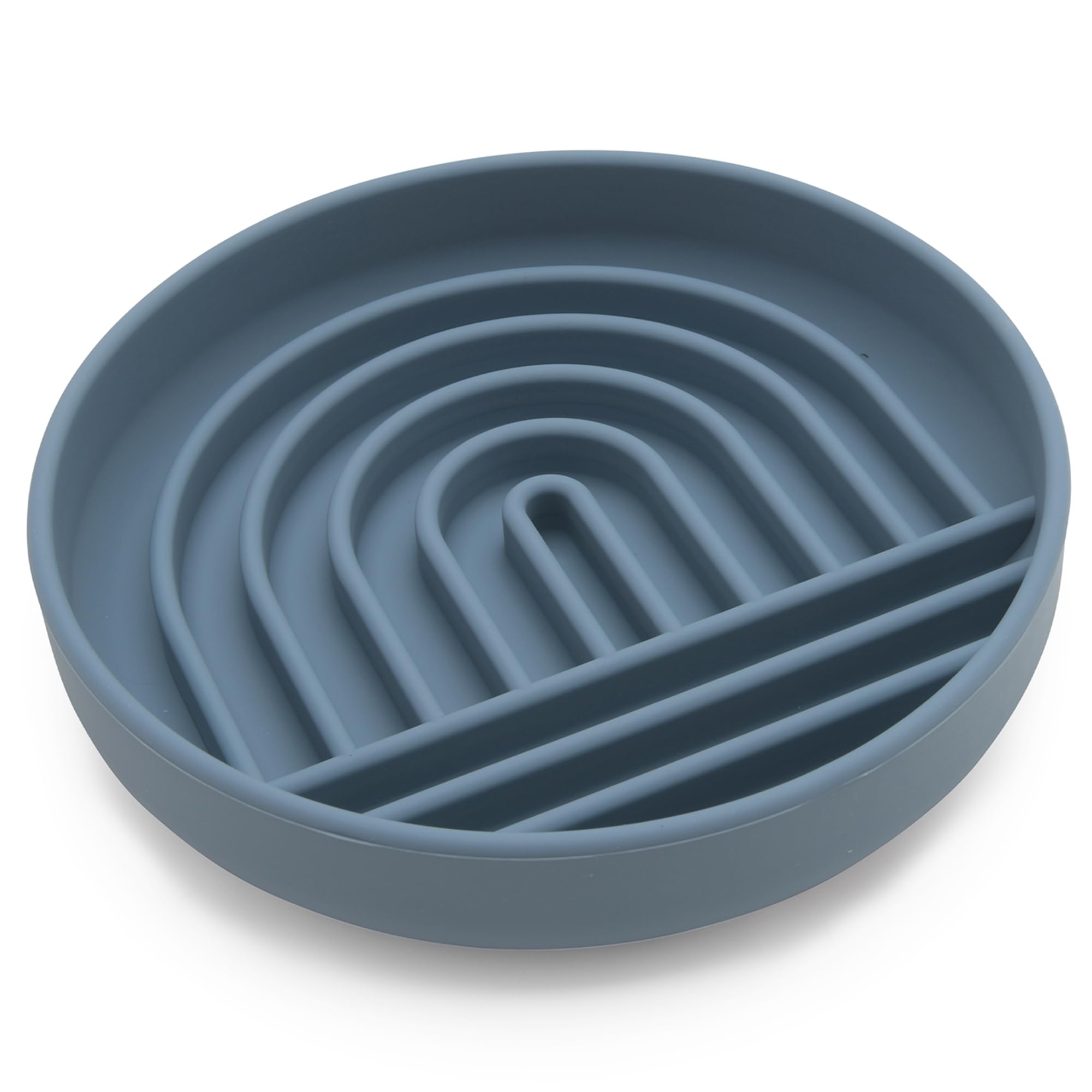 Should We Go? Slow Feeder for Dogs & Cats, The Slowdown Bowl Silicone Slow Eating Mealtime Solution with Modern Lick Mat Design, Reduces Gulping, Fits 1 Cup, 6” Across x 1.25” Tall, Small-Ocean