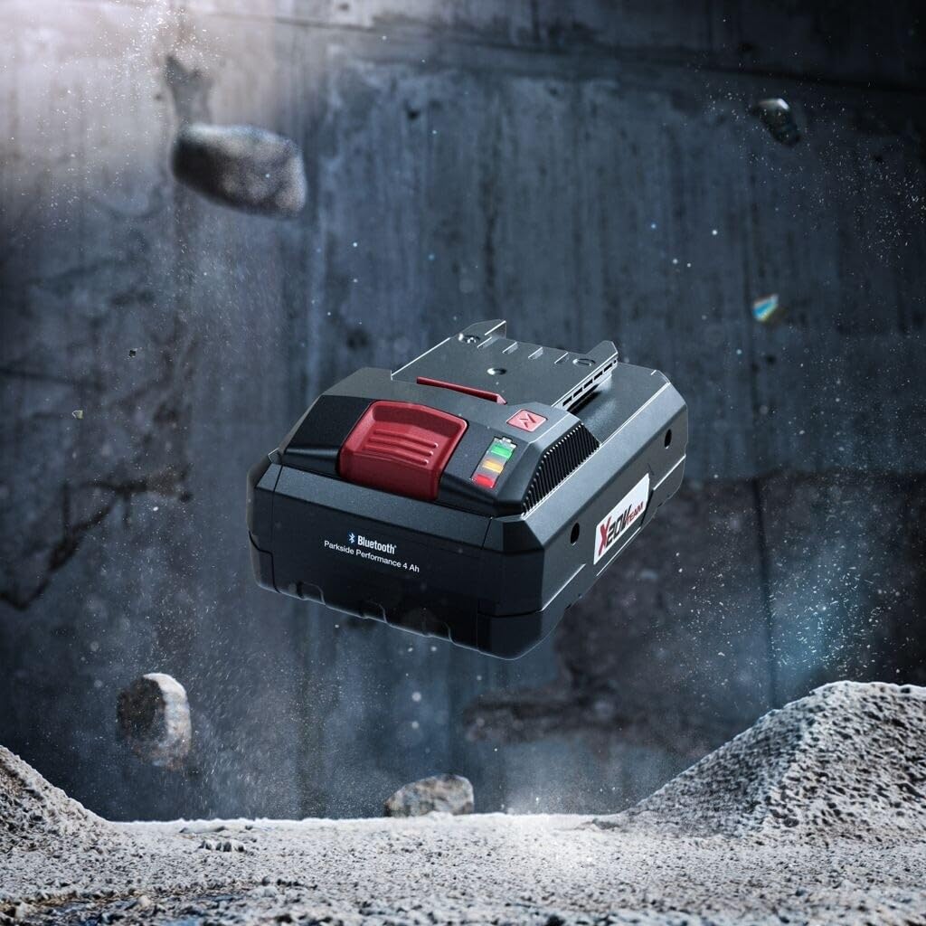 PARKSIDE PERFORMANCE® Batteria Smart 20V 4Ah PAPS 204 B1, Ioni di Litio, Controllo Bluetooth tramite App, Serie X 20 V Team