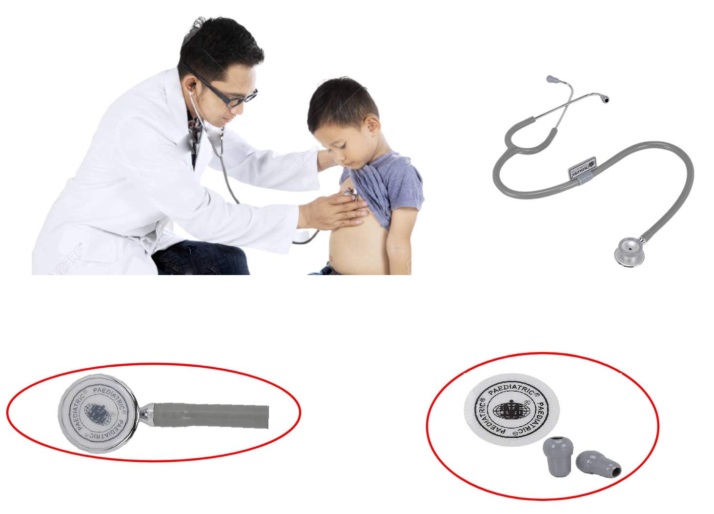 Microtone Pediatric Stethoscope Grey 3