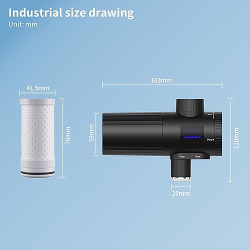Miniatura 9 de HOMELODY Filtro de agua 3.0 para grifo de fregadero, pantalla LED mejorada de 3000-4000L, filtro de agua del grifo que reduce el plomo, cloro,