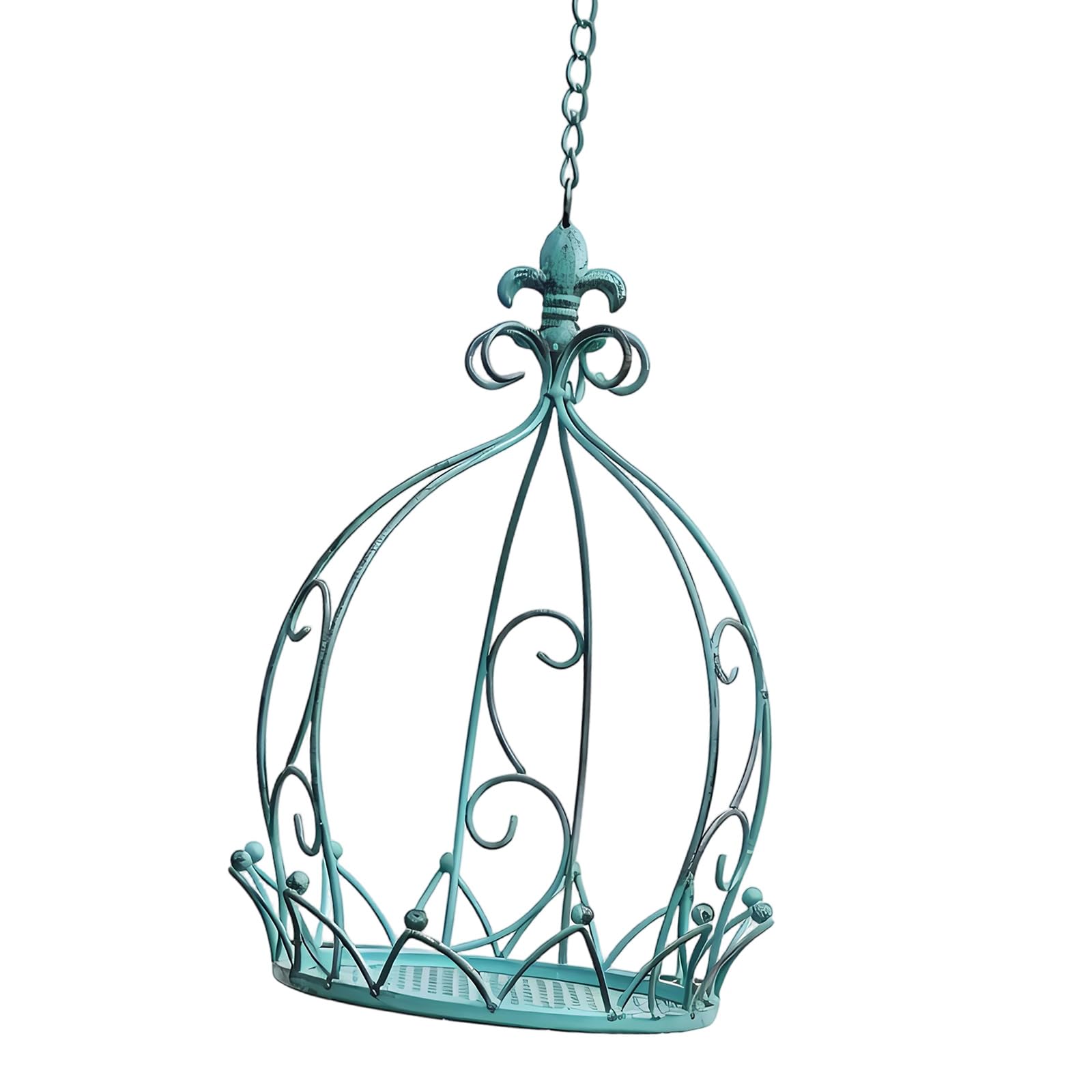 Msioytog Metal Hanging Planter Plant Hanging Basket Decorative Plant Container Holder for Outdoor Indoor Garden Deck Porch Flower Container Decorative Display