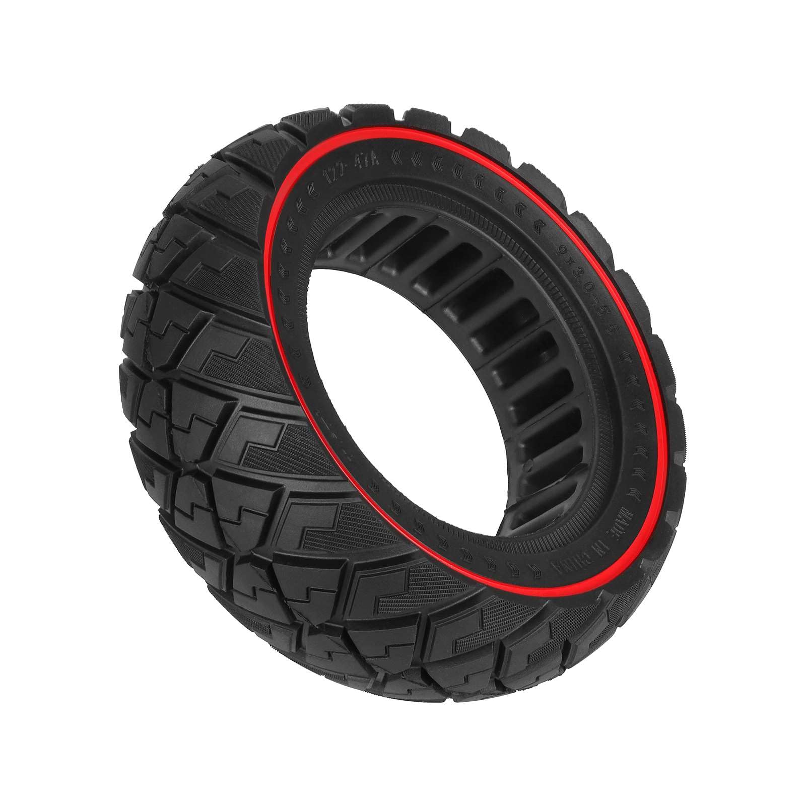 9x3,0-5,5 pneumatici pieni per Kukirin G2 Pro The New monopattino elettrico 9 pollici pneumatici di ricambio pneumatici in gomma piena Honeycomb Solid anteriore/posteriore (rosso-2 pezzi)