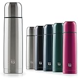 Blumtal Termo Café - Termo de Viaje sin BPA, Vaso Térmico, Taza de acero inoxidable con aislamiento de doble pared, Plata, 500ml 500 ml Plata