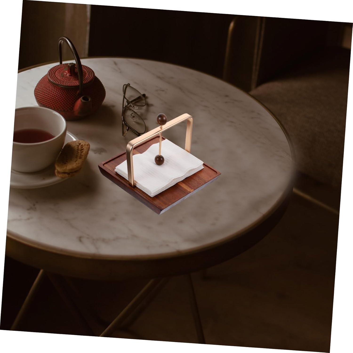 PRETYZOOM Napkin Holder Stand and Tissue Dispenser Minimalist for Home Kitchen Restaurant and Cafes Smooth Edges for Safe Use Sturdy Construction for Durability