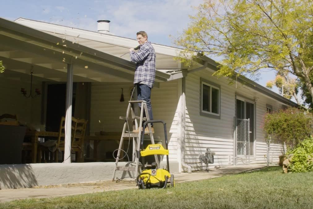 Stanley Electric Pressure Washer, SLP2050, 2-in-1 Mobile Cart or Detach Portable Use with Detergent Tank, 2050 Max PSI, 1.4 GPM, Great for Washing Cars : Patio, Lawn & Garden