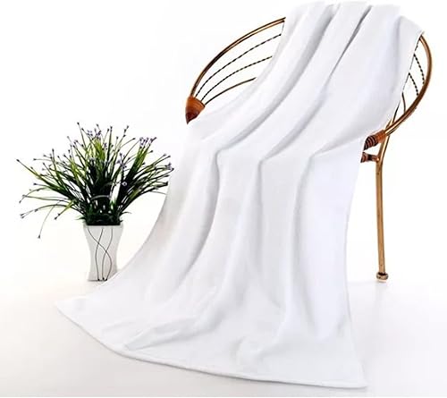 Miniatura 5 de Toallas blancas para baño, toalla de baño de algodón absorbente, suave, agradable a la piel, juego de toallas de baño de algodón para hotel,