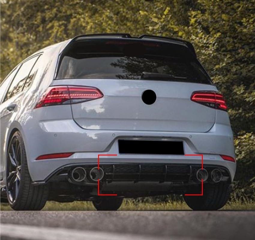Diffuseur pare-chocs arrière Golf 7.5R en ABS robuste 2017-2020 - 3