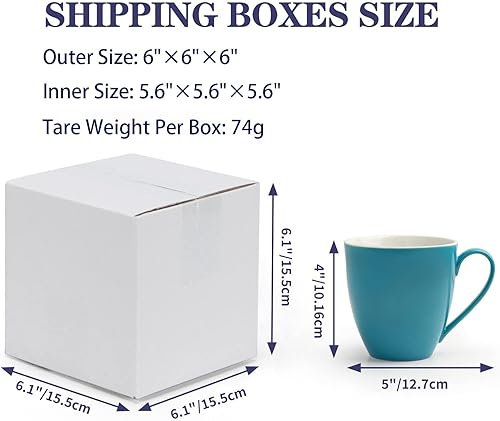 Vista 66 de Paquete de 40 cajas de envío pequeñas de 8 x 6 x 6 pulgadas, cajas de correo de cartón corrugado blanco para envío, embalaje de pequeñas empresas