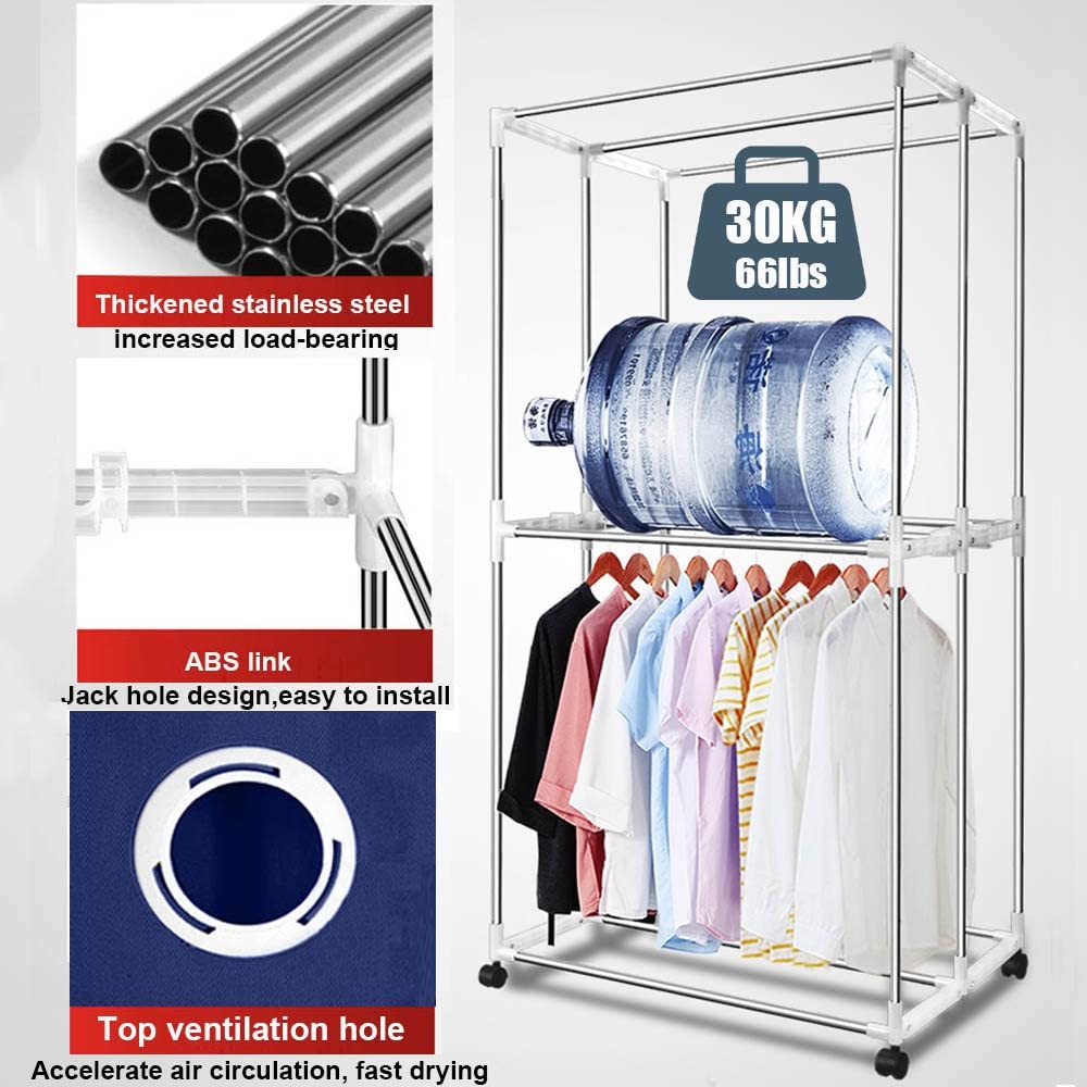 Secador De Ropa Doméstico, Tendedero Eléctrico Plegable De 3 Niveles, Tendedero De Ropa De 1600 W Que Ahorra Energía, Armario De Secado con Aire Caliente para Calcetines,