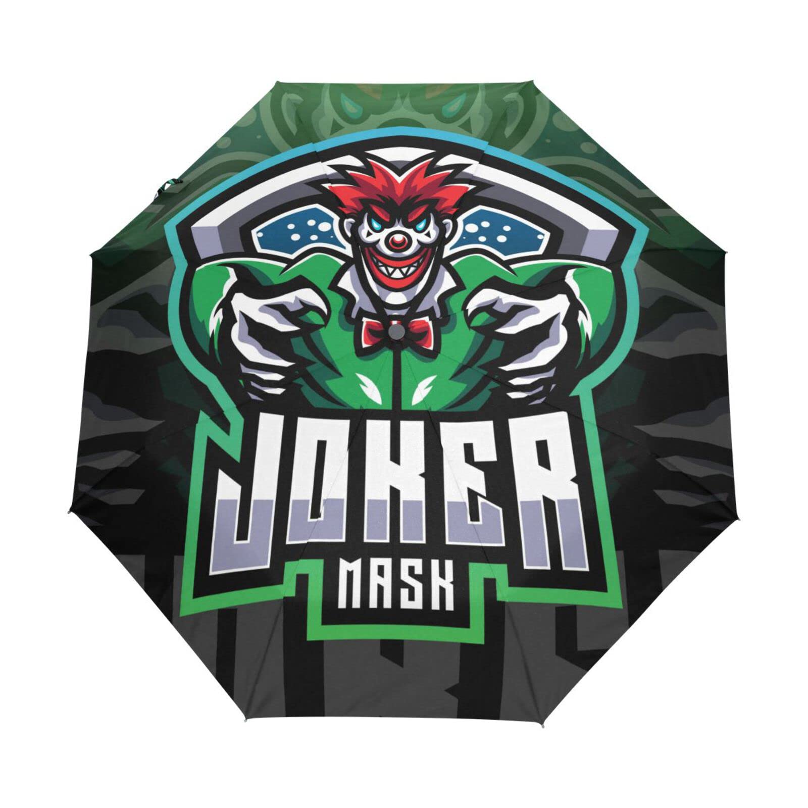 Nask Joker Athletic Joker Umbrella Windproof Automatic Foldable Umbrells Auto Open Close for Men Women Kids