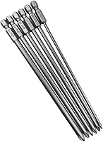 Vista 5 de Wolfride Juego de brocas Phillips magnéticas largas PH2 de 1/4 pulgadas, vástago hexagonal Phillips, juego de brocas de cabeza cruzada, 5.9 pulgadas